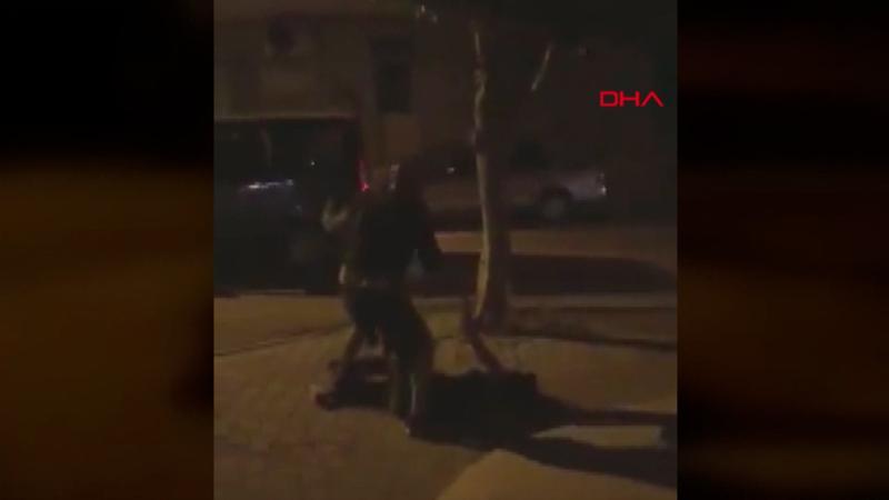 Eski eşini önce evde, kaçınca da sokakta darbetti