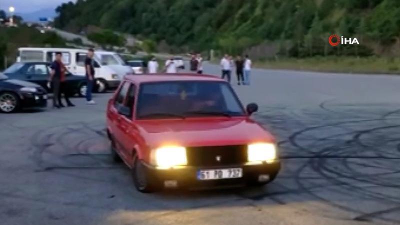 Düğün dönüşü tır parkında yapılan drift toplam 9 bin 194 TL cezayla sonuçlandı