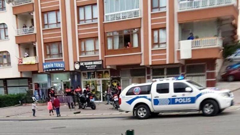 Ankara'da berber dükkanında silahlı kavga
