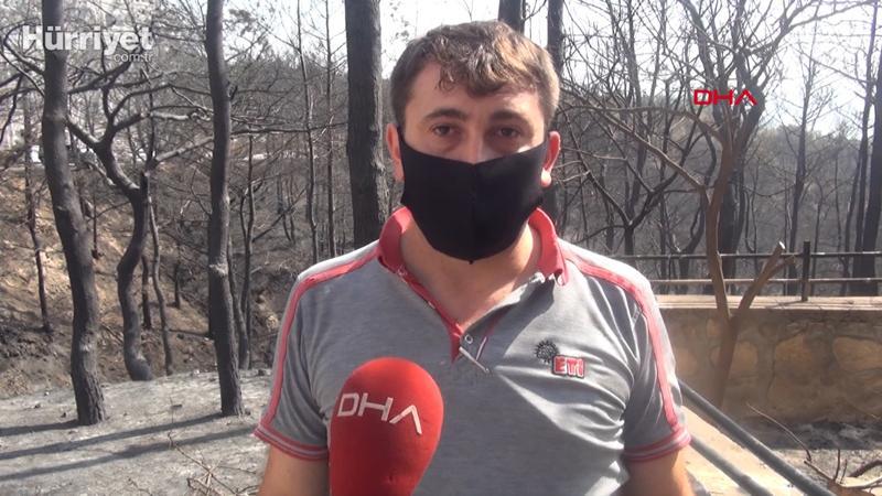 Hatay'daki yangından çocuklarını alıp kaçan baba: Taksim'de yürüyen ünlülerin sesi çıkmadı