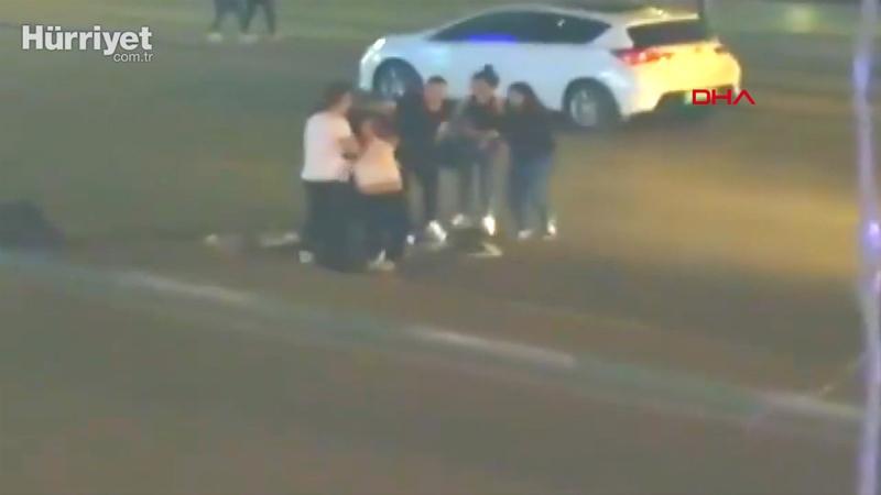 Kadınların sokak ortasındaki kavgası kamerada