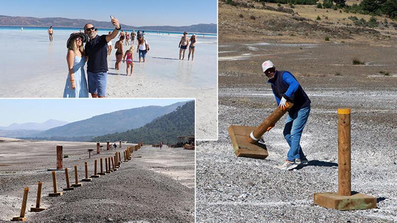 Salda Gölü'nün 'Beyaz Adalar'ı son ziyaretçilerini ağırlıyor