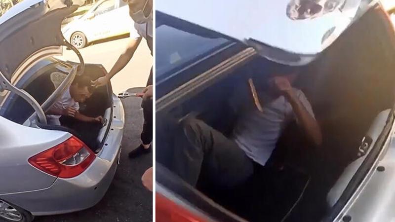 Yer: Antalya... Yakaladıkları hırsızı otomobilin bagajına koydular