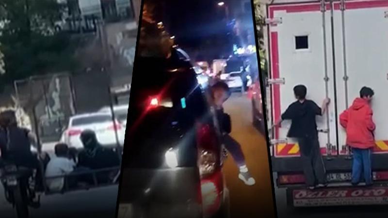 Çocukların ölümle burun buruna geldiği anlar kamerada