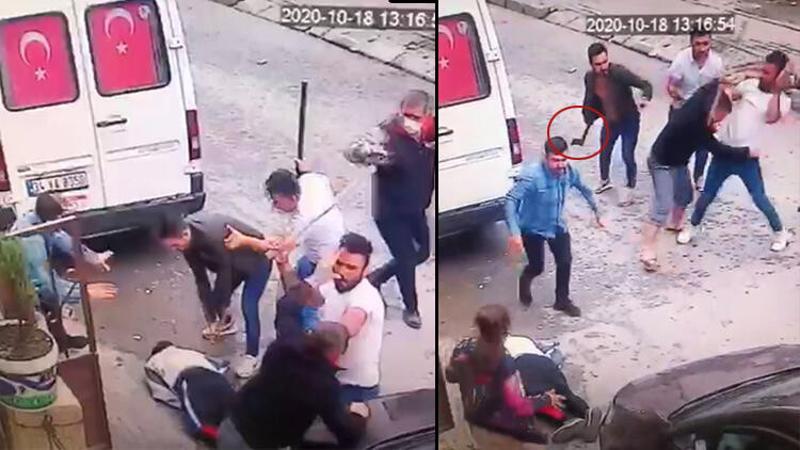 Avcılar'daki baltalı kavga kamerada