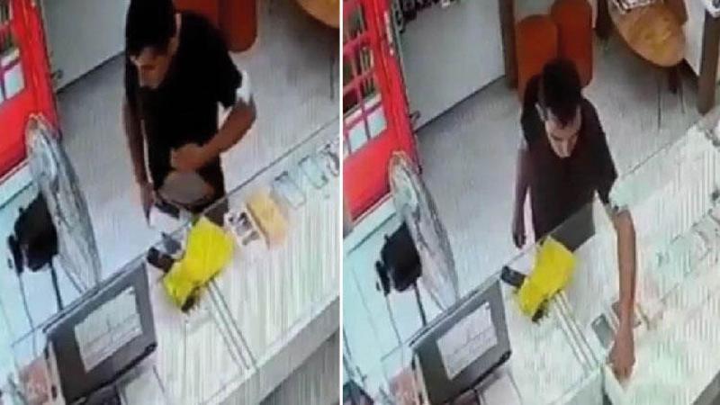 Dükkandan cep telefonu hırsızlığı güvenlik kamerasına yansıdı