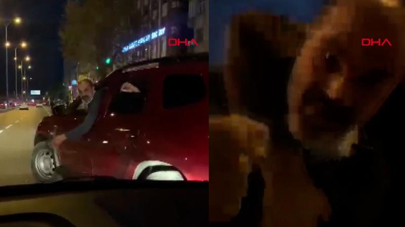 Avcılar'da, önünü kestiği sürücünün aracını yumrukladı
