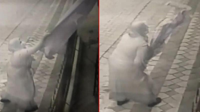 Şehit Astsubayın baba ocağındaki bayrağa çirkin saldırı