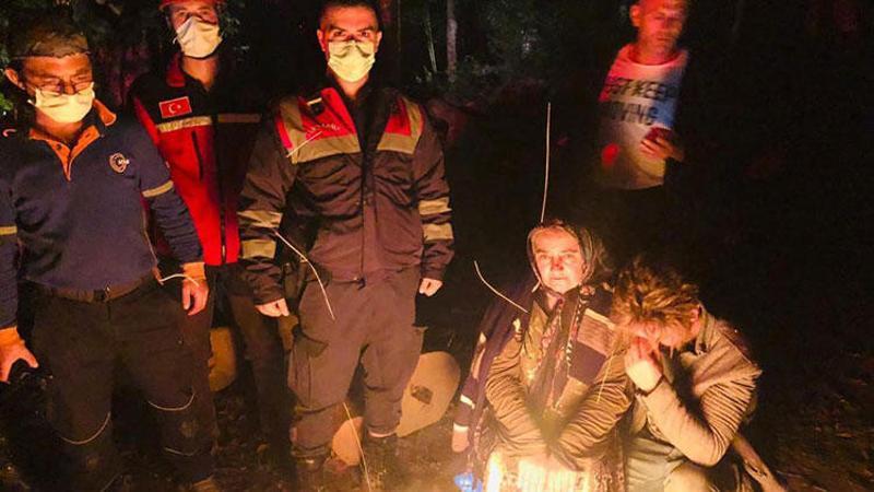 Düzce Kestane toplarken ormanda kaybolan kadın bulundu