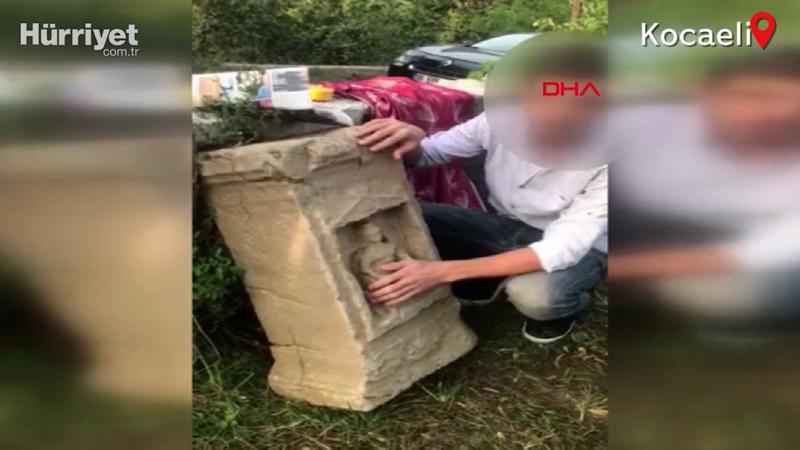 Çaldığı tarihi eseri çektiği video ile tanıttı