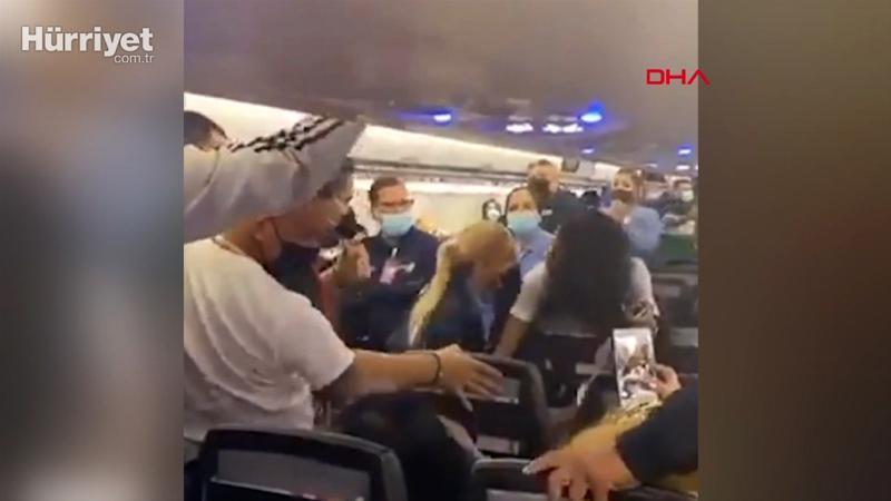 Ortalık bir anda karıştı! Porto Riko'da yolcu uçağında 'maske' kavgası