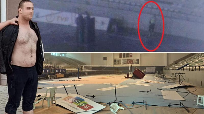 Eski halterci spor salonunu talan etti, o anlar kamerada
