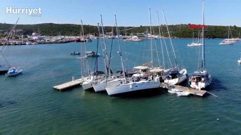 Havanın aydınlanmasıyla Sığacık'taki manzara ortaya çıktı