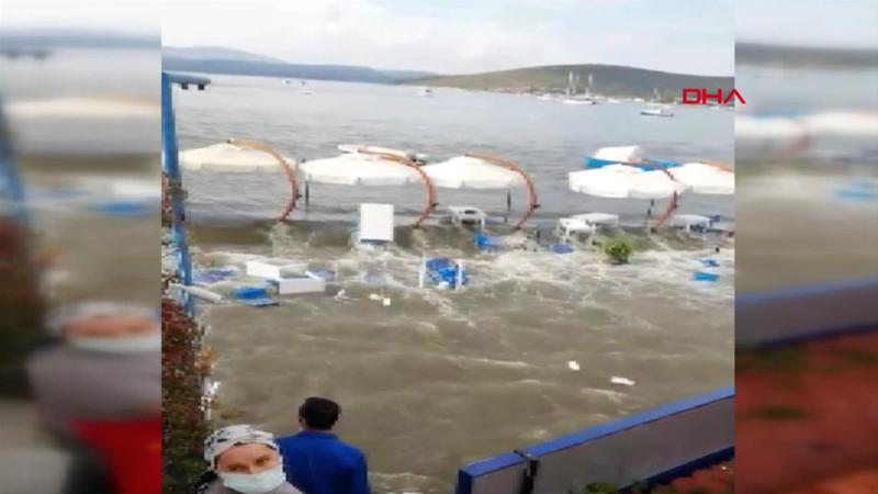 Son dakika haber! İzmir'de depremde oluşan tsunaminin yeni görüntüleri ortaya çıktı