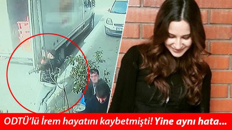 Kamyonetin açık unutulan kasa kapağı, sokakta yürüyen kişiye çarptı! O anlar kamerada