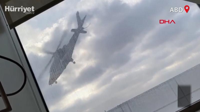 ABD'de ambulans helikopterin yere çakılma anı kamerada