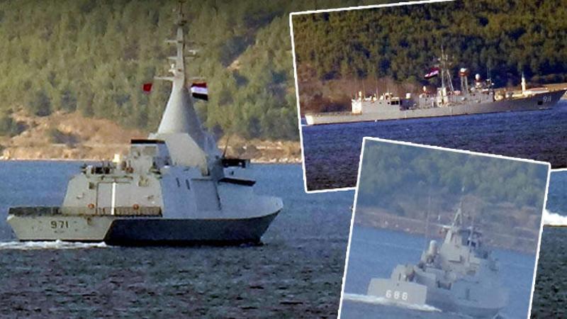 Mısır savaş gemileri Çanakkale Boğazı’ndan geçti
