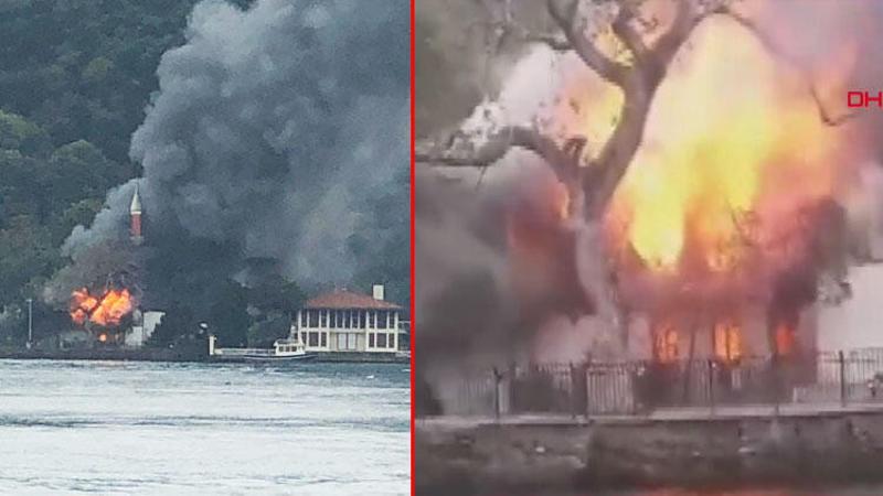 İstanbul Çengelköy'de Vaniköy Camisi'nde yangın çıktı