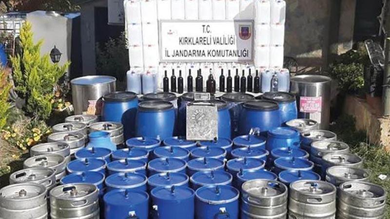 Kırklareli’de 2 ton kaçak şarap ele geçirildi
