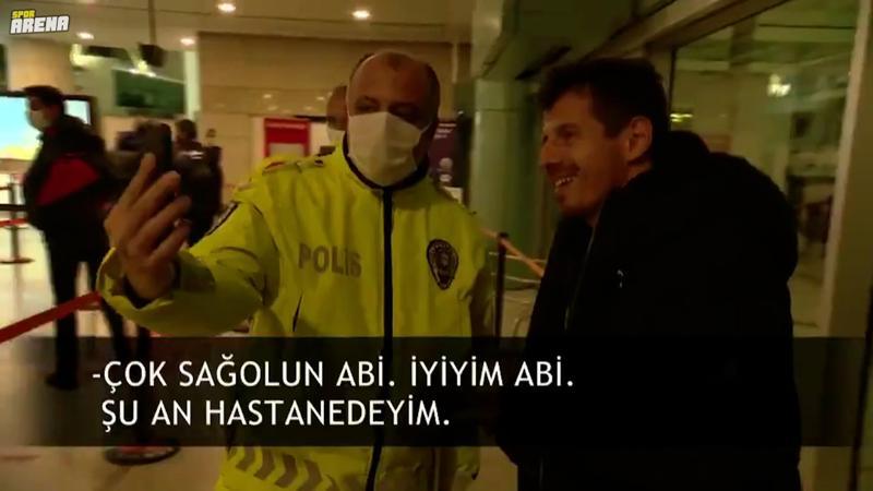 Emre Belözoğlu hastanede tedavi gören genç hayranına moral verdi