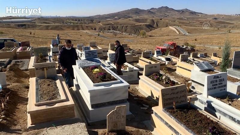 Kovid-19'dan hayatını kaybedenlerin Ortaköy Mezarlığı'na defnediliyor