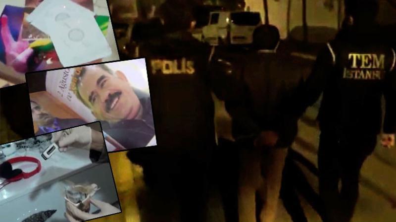 Son dakika haber... İstanbul'da terör örgütü PKK/KCK'ya yönelik operasyon kamerada