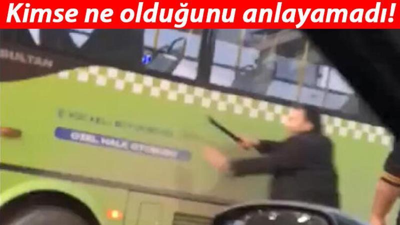 Trafikte kavga ettiği halk otobüsü şoförüne copla saldırdı