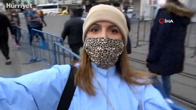 Ceza kesilen kadın turist gazeteciye saldırdı