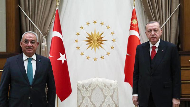 Cumhurbaşkanı Recep Tayyip Erdoğan, DSP Genel Başkanı Önder Aksakal'ı kabul etti