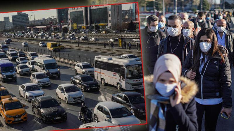 İstanbul'da kısıtlama öncesi trafik yoğunluğu