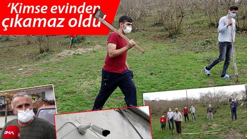 Balta ve sopalarla nöbet tutuyorlar... Giresun'da vatandaşlar tedirgin