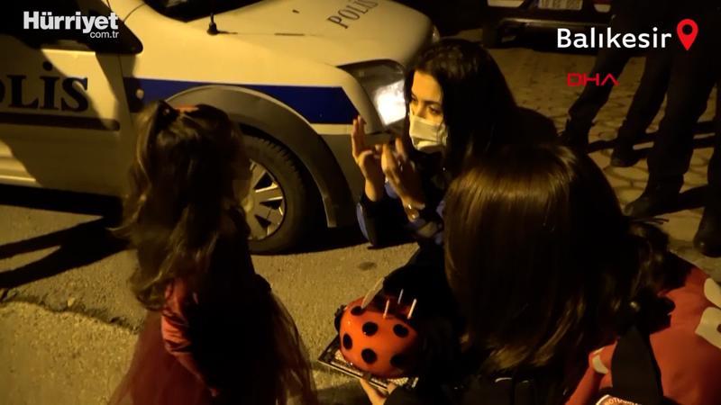 Polisten minik Elisa'ya 'doğum günü' sürprizi