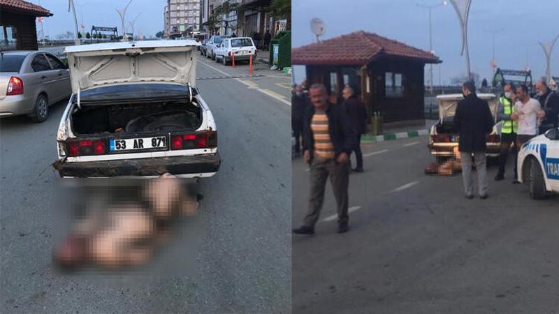 Darp ettikleri kişiyi arabanın bagajından sokak ortasına attılar