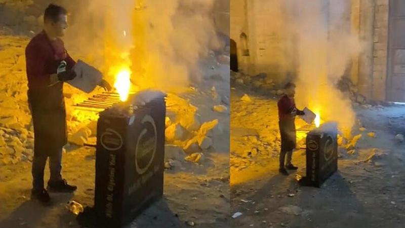 Tarihi kilisede yapılan mangal partisine tepki