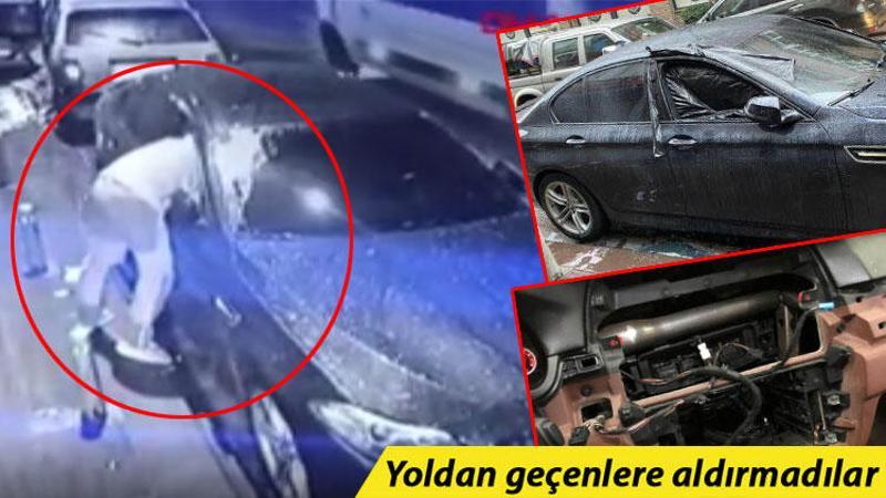 İstanbul'da camı kırıp girdikleri otomobilin 65 bin TL değerindeki elektronik cihazlarını böyle çaldılar