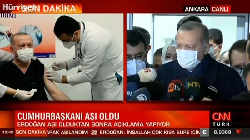 Cumhurbaşkanı Erdoğan, hastane çıkışı gazetecilerin karşısına geçti