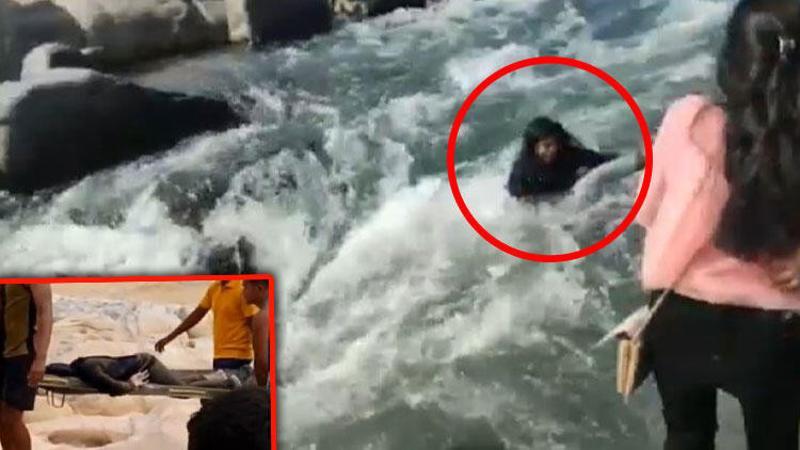 Hintli kadın nehrin kıyısında ölüme 'selfie' çekti