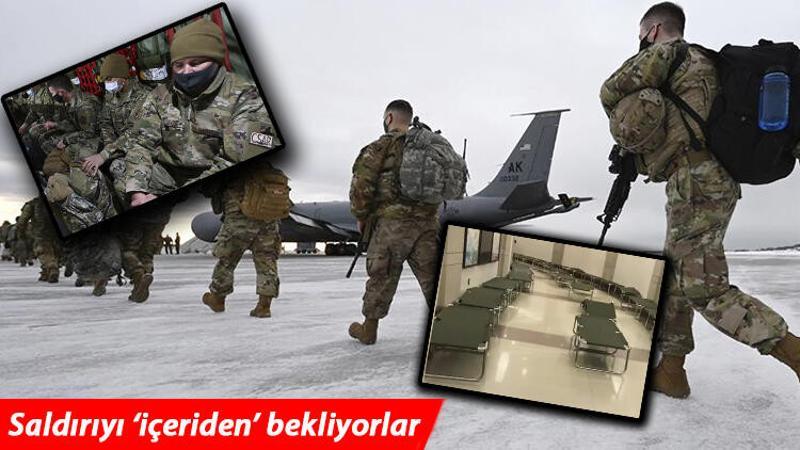 ABD Kongre binasına askeri sedye yığını görüntülendi