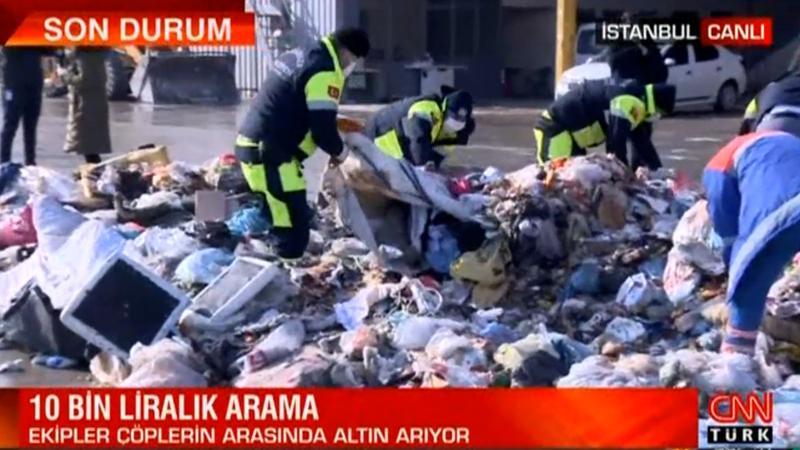 Biriktirdiği altınları yanlışlıkla çöpe attı