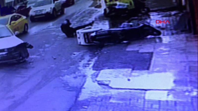 Şişli'de 'sinyalsiz dönüş' kazası! O anlar kamerada