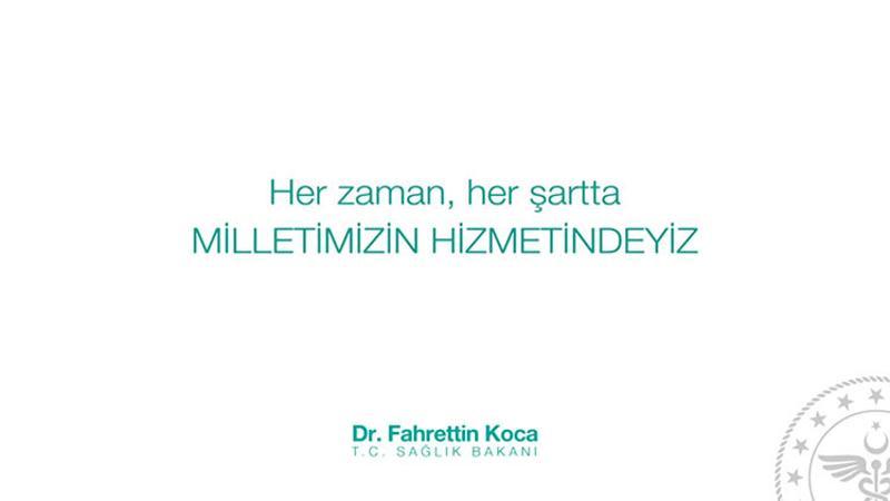 Bakan Koca Twitter'dan paylaştı