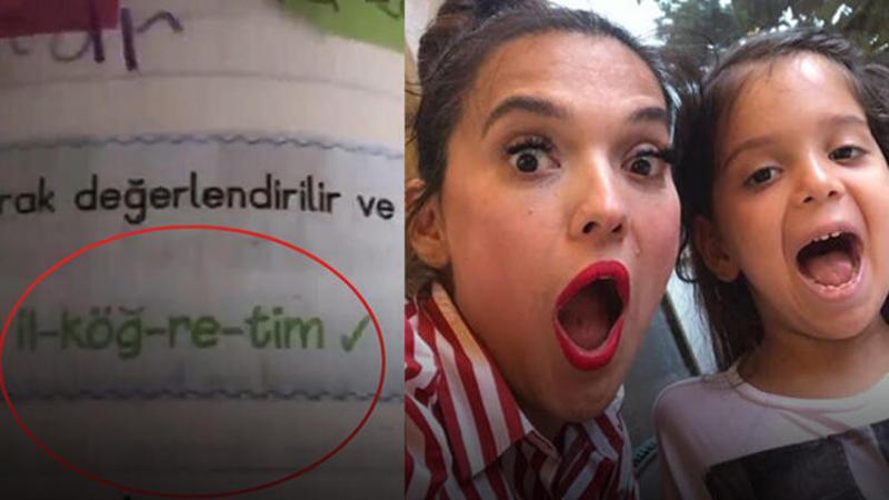 Demet Akalın, Türkçe kitabındaki heceleme örneğine isyan etti