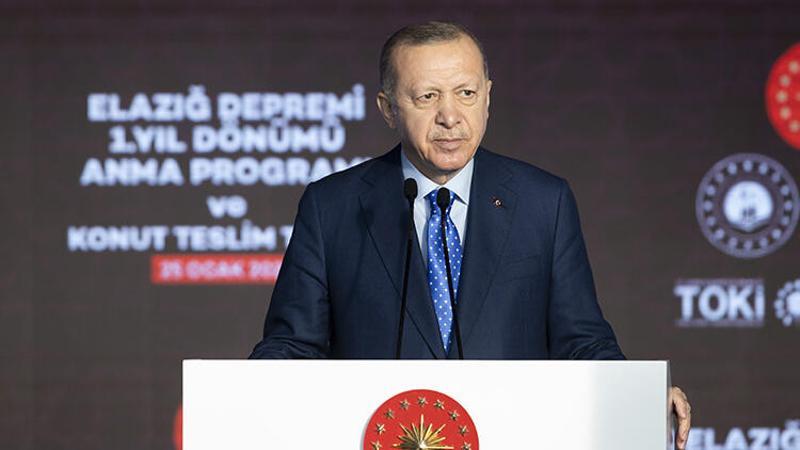 Cumhurbaşkanı Erdoğan Elazığ'da deprem konutları teslim töreninde konuştu