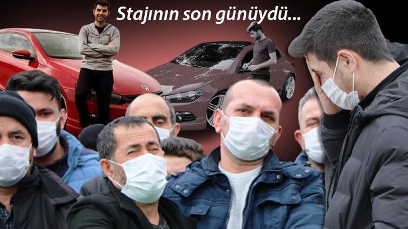 Stajının son gününde kazada ölen üniversite öğrencisi son yolculuğuna uğurlandı