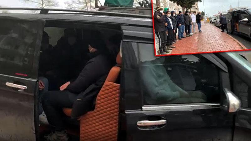 Tekirdağ'da, lüks minibüste 9 göçmen yakalandı