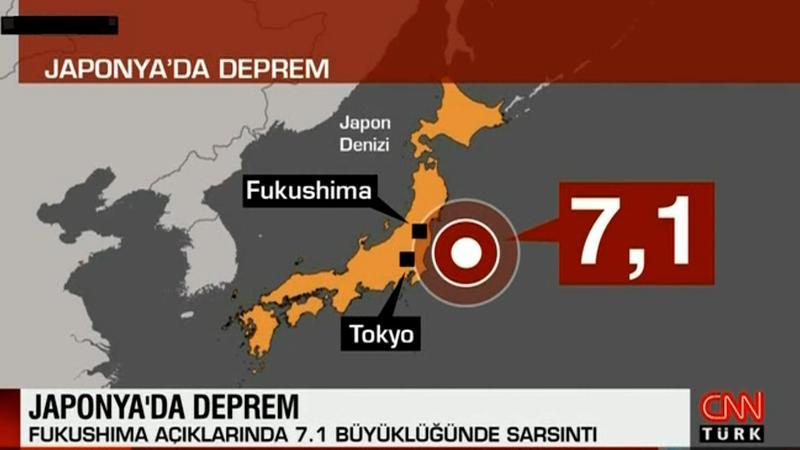 Japonya'da 7.1 büyüklüğünde deprem meydana geldi