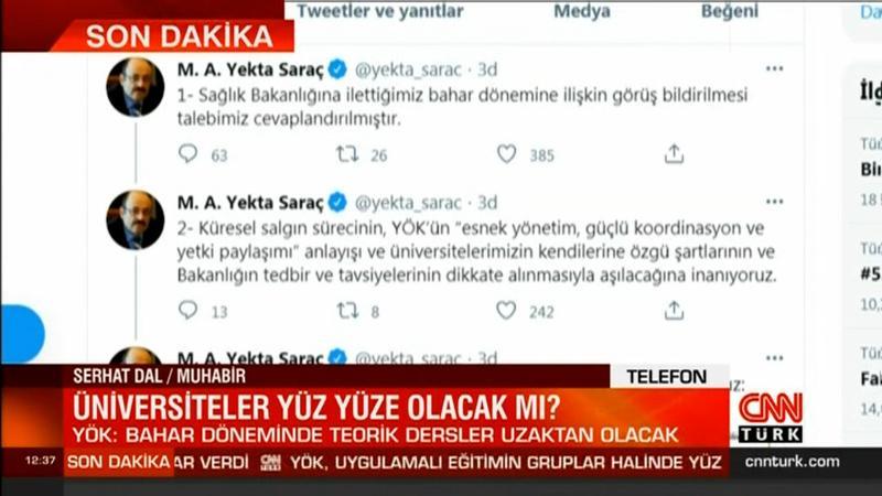 YÖK'ten yüz yüze eğitim konusunda önemli açıklama