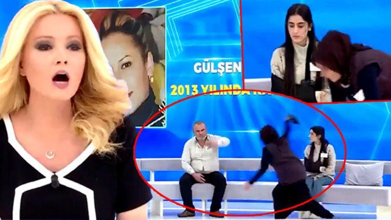 Müge Anlı'da Gülşen Caymaz'ın annesi canlı yayında ayakkabı fırlattı
