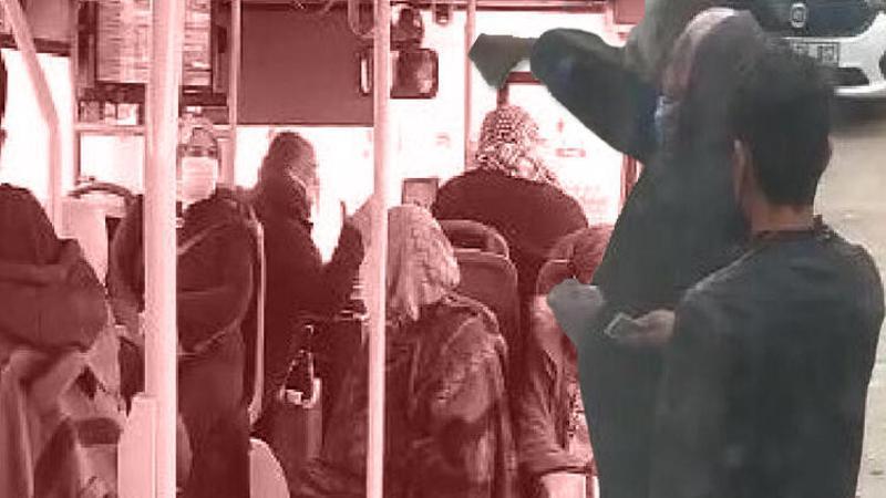 Otobüse alınmayınca taş atmaya kalkıştı