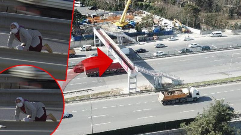 Hasdal'da mezarlığa ulaşmak isteyenlerin üst geçit şaşkınlığı